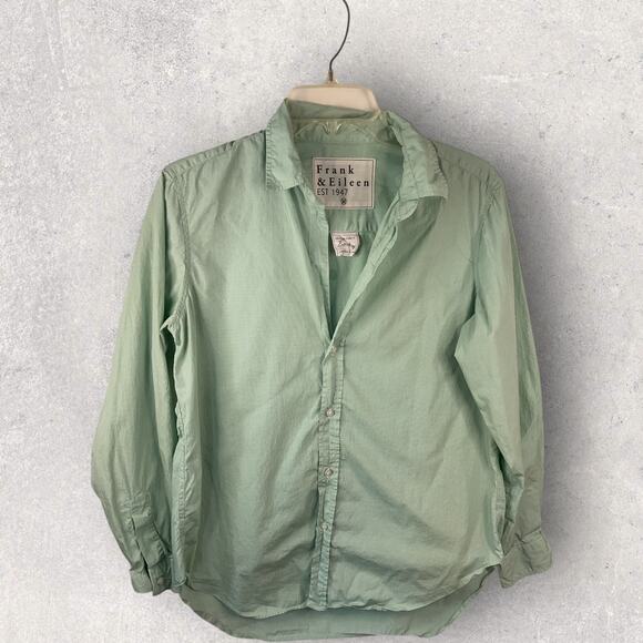 Frank & Eileen Green Italian Cotton Button Up Shirt Women’s M - Picture 2 of 9